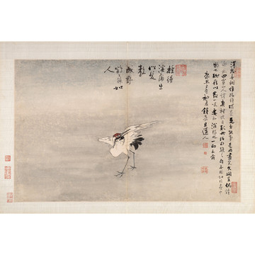 高其佩指畫舞鶴