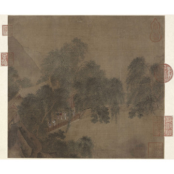 朱銳楊柳溪堂圖