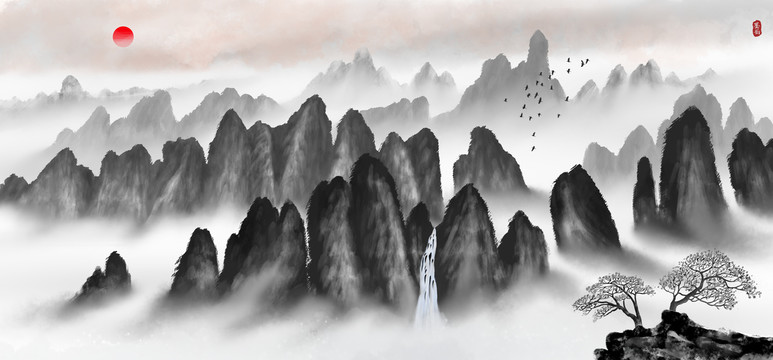 寫意水墨山水