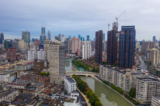 航拍上海城市全景004