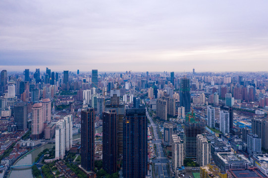 航拍上海城市全景018