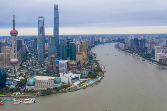 航拍上海城市全景022