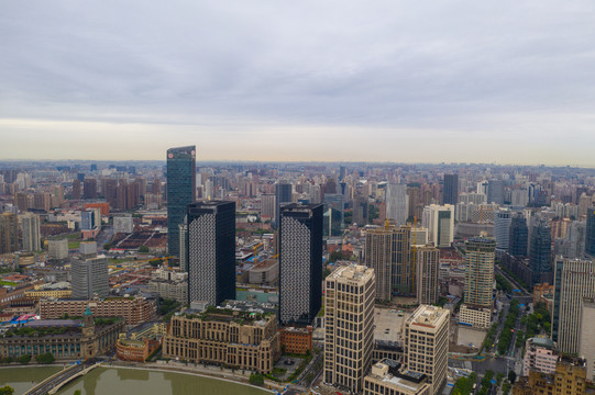 航拍上海城市全景035