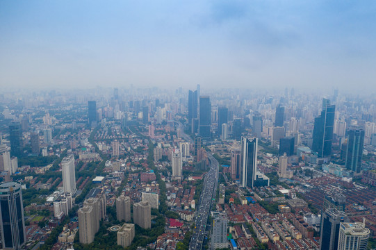 航拍上海城市全景048