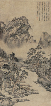 居節(jié)竹溪草亭圖