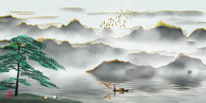 中國風(fēng)山水畫