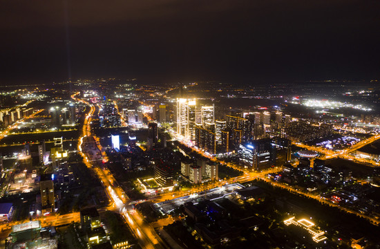 杭州未来科技城大夜景