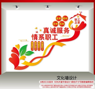 職工之家樓梯間文化墻