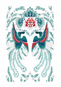 綠鳳凰圖
