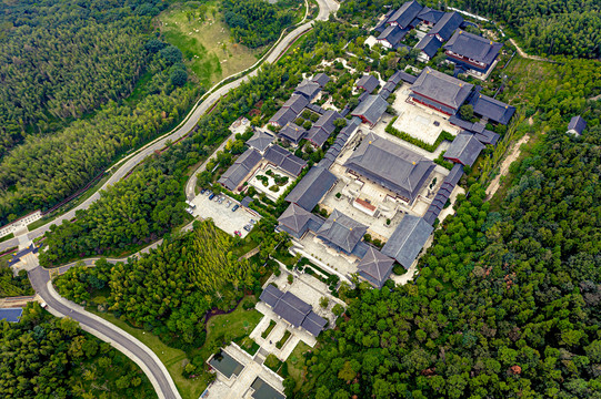 航拍南京江宁区牛首山景区