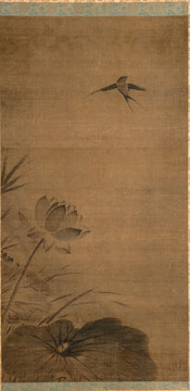 牧溪蓮燕圖