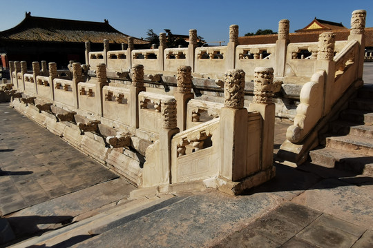 北京太庙石望柱石栏板