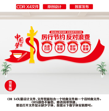 厲行節(jié)約反對浪費宣傳墻