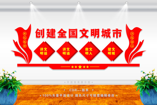 文明城市形象墻