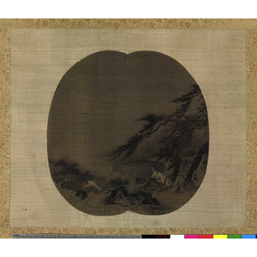 李唐高士麋鹿圖