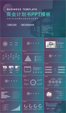 商务简约商业计划书PPT模板