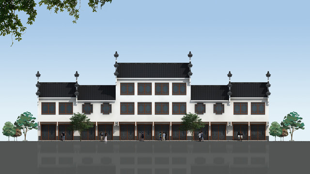 古街建筑立面圖