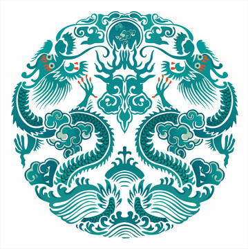 雙龍戲珠