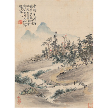 華巖山水國(guó)畫(huà)