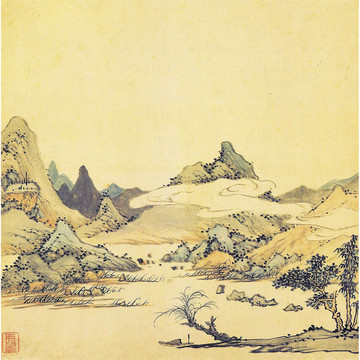 弘仁山水畫