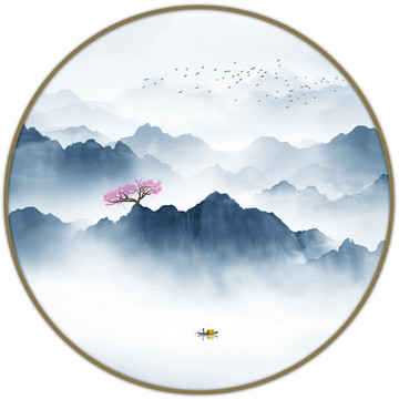 圓形山水畫