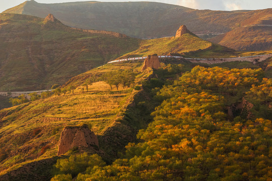 中国山西摩天岭风景区自然风光