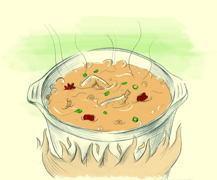 熬湯插畫