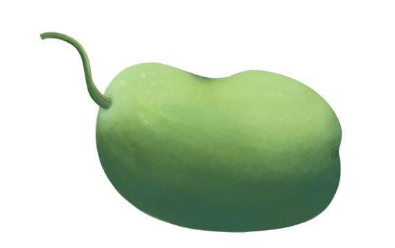 手绘卡通农作物丰收成熟的冬瓜