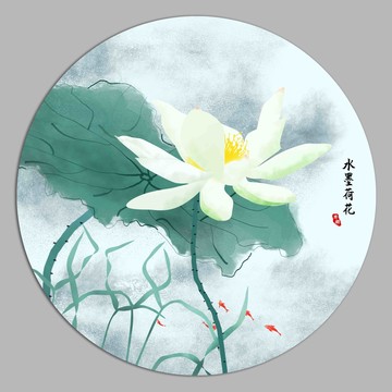 荷花裝飾畫(huà)