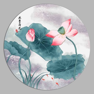 荷花裝飾畫(huà)