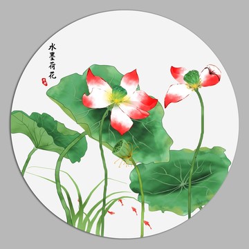 荷花裝飾畫