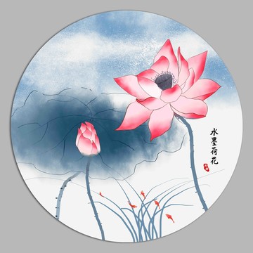 荷花裝飾畫