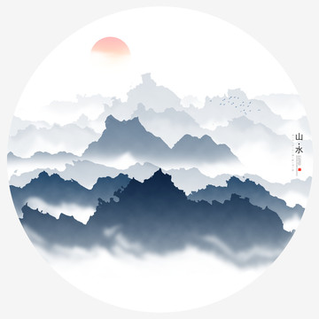 新中式水墨山水畫禪意中國風(fēng)畫