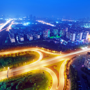 南昌红谷滩丰和立交桥夜景