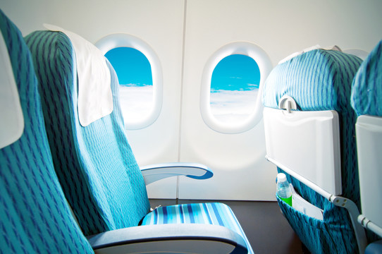 飞机座椅和窗户