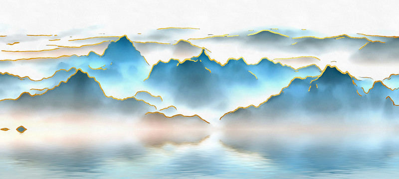 水墨遠(yuǎn)山