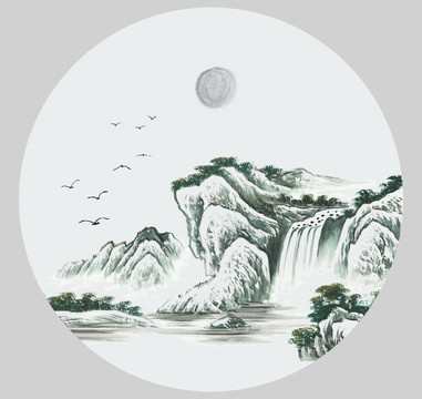 水墨山水畫