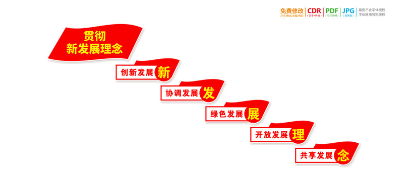 五大發(fā)展理念樓梯文化墻
