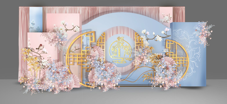 粉藍(lán)新中式婚禮