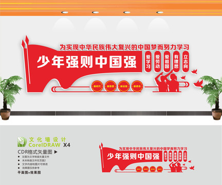少年強(qiáng)則中國強(qiáng)文化墻