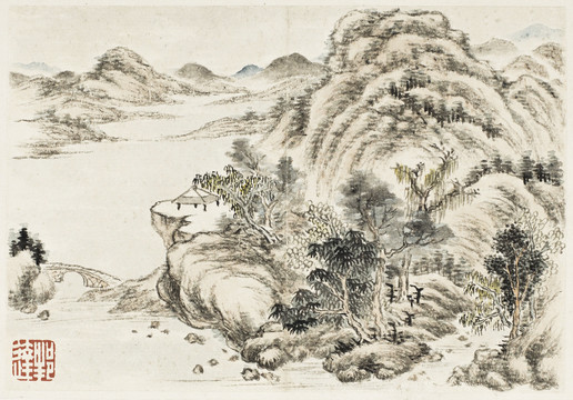 董邦達(dá)山水畫