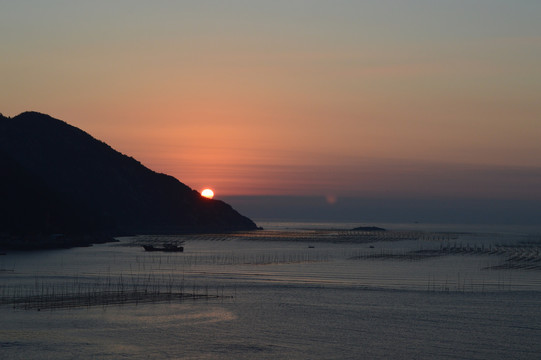 霞浦滩涂日出