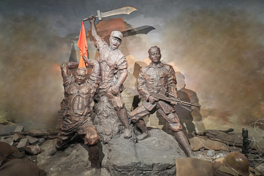 抗战人物雕塑