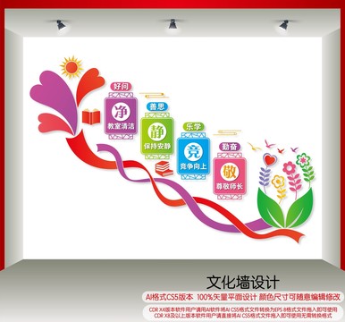 班級公約樓梯文化墻