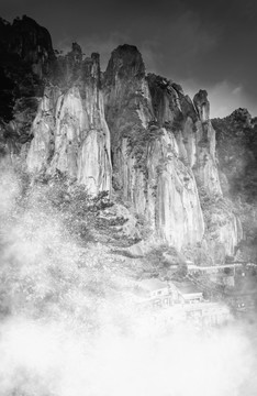 三清山水墨山景