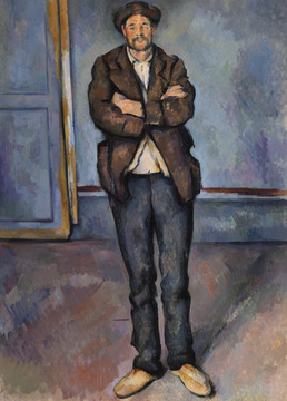 Paul.Cézanne双手交叉站立的农民