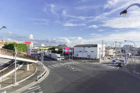 城市道路大十字路口