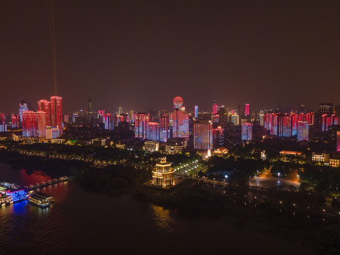 汉口江滩灯光夜景