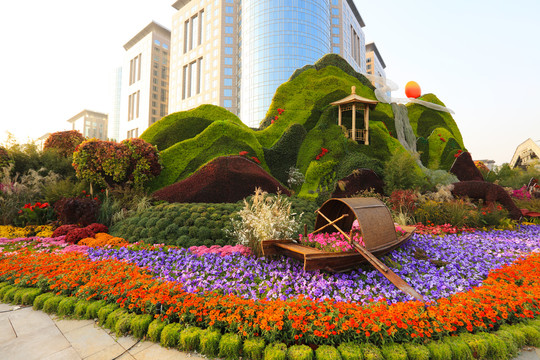 北京国庆长安街花坛11