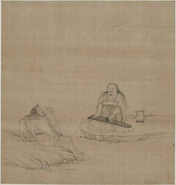 錢選白描人物故事圖